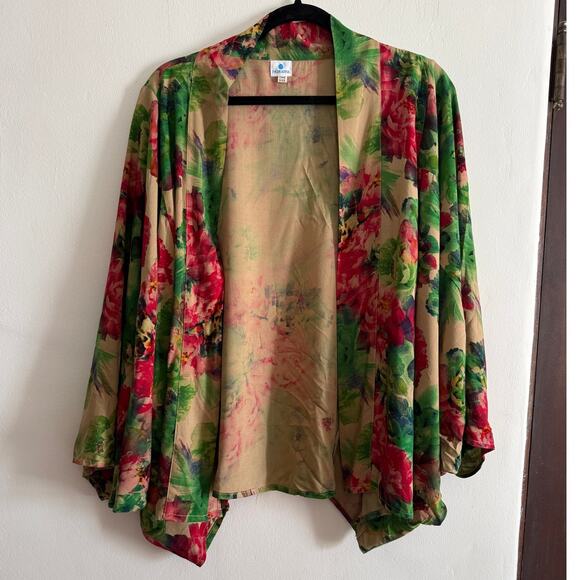 Tyger Lotus Other - Tyger Lotus | Rustic Floral Cocoon style Kimono | One Size Swim cover up